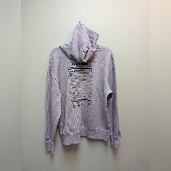 Ten Tree Eco Facts Oversized Hoodie in Lavender - Picture 3 of 8